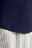 Lysette Navy Sweetheart Long Sleeve Stretch Mini Dress