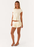 Landon Button Up Top Lemon