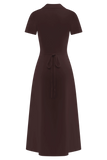 Pearson Short Sleeve Knit Midi Dress Chocolate