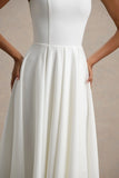 Parina White Strappy Volume Hem Midi Dress