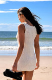 Annalee Cream Crochet Mini Dress