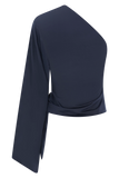 Vivica Slinky One Shoulder Top Midnight Navy