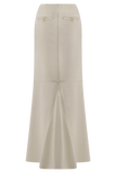 Loretta Denim Maxi Skirt Ecru