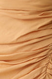 Birgit Linen Midi Dress With Hardware Deep Peach