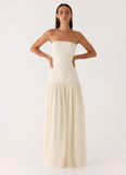 Slowing Tide Maxi Dress Ivory