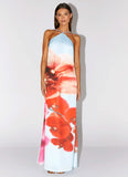 Chloe Maxi Dress Turquoise Bloom