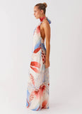 California Maxi Dress Deep Sea Bloom
