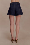 Demi High Waisted Denim Shorts Washed Indigo Blue