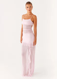 Jenni Ruffle Maxi Dress Pink