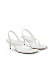 Mai Sling Back Thong Heel White