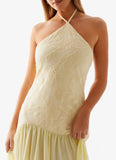 Janelle Beaded Maxi Dress Yellow