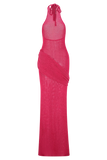 Reece Halter Knit Maxi Dress Dragonfruit