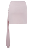 Alicent Slinky Beaded Mini Skirt Pale Pink