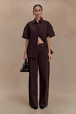Mannon Mid Rise Denim Jeans Chocolate