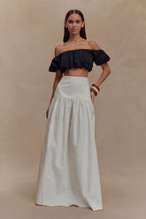 Autumn Maxi Skirt White