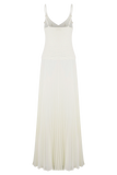 Catherine Crochet Pearl Maxi Dress White