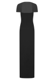 Wyatt Slinky And Mesh Maxi Dress Black