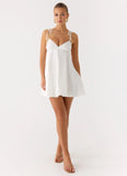 Take Me High Mini Dress White