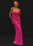 Viene Corset Maxi Dress Fuchsia