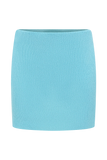 Esme Knit Mini Skirt Cyan Blue