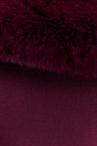 Karleigh Faux Fur Knit Maxi Dress Plum