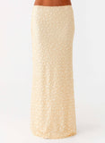 Honestly Sequin Maxi Skirt Yellow