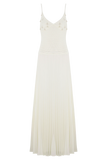 Catherine Crochet Pearl Maxi Dress White