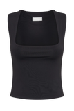 Linley Recycled Nylon Long Line Top Black