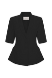 Opal Puff Sleeve Suiting Top Black