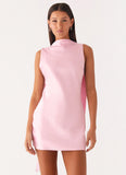 Cerina High Neck Mini Dress Pink