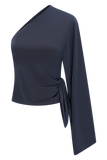 Vivica Slinky One Shoulder Top Midnight Navy