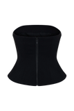 Arla Button Up Corset Top Black