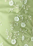 Sea Garden Beaded Strapless Top Green