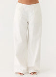 Seethal Low Rise Pants White