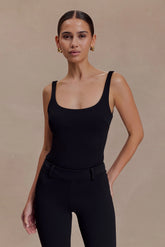 Blanca Stretch Crepe Cami Top Black