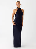Keena Scarf Maxi Dress Navy
