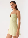 Leah Halter Mini Dress Sage
