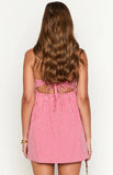 Berrie Red Gingham Strapless Mini Dress