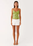 Kamilla Sequin Cami Top Lime