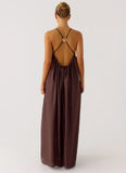 Losario Maxi Dress Cool Chocolate