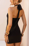 Impala Black Halter Mini Dress