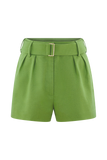 Scout Linen Belted Shorts Green