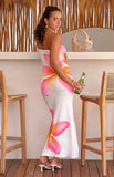 Arizona White Frangipani Maxi Dress
