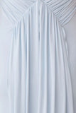 Maely Gathered Slinky Maxi Dress Pale Blue