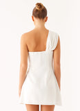 Kameron Linen Mini Dress White