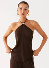 Jorjianna Halter Top Chocolate