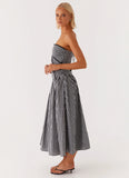 Larnie Midi Dress Black Gingam