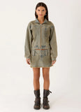 Roman Low Rise Denim Mini Skort Vintage Tan Wash