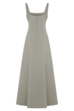 Salma Drop Waist Cotton Maxi Dress Sage