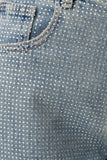 Tyla Diamante Denim Jeans Blue Green